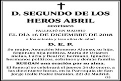 Segundo de los Heros Abril